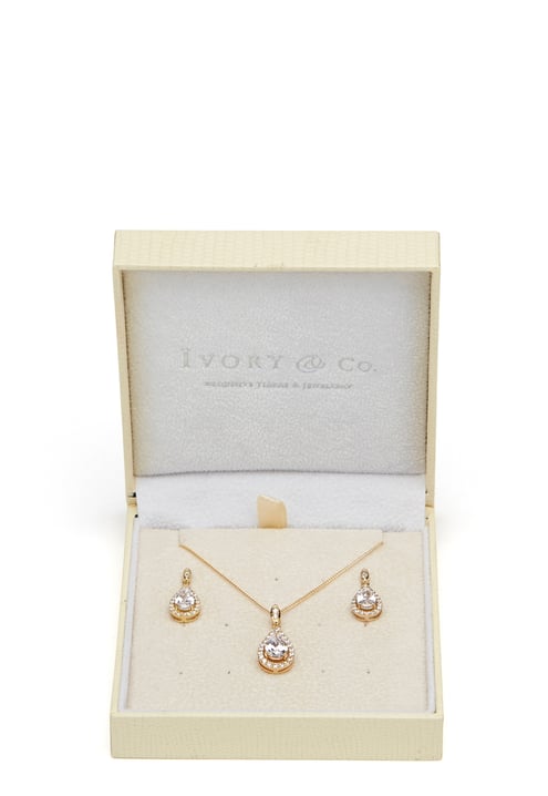 Ivory & Co Belmont Gold Pendant Set
