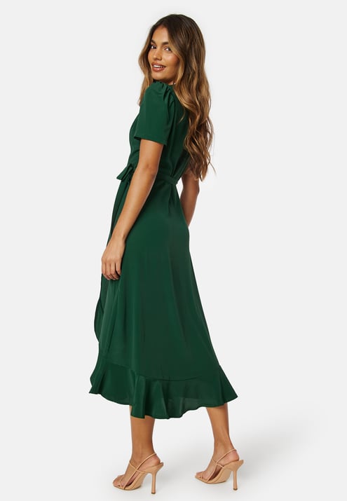 John Zack Short Sleeve Wrap Dress