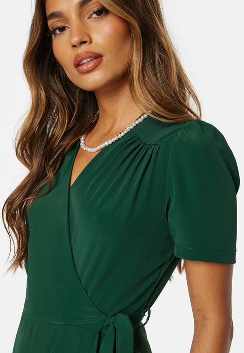 John Zack Short Sleeve Wrap Dress