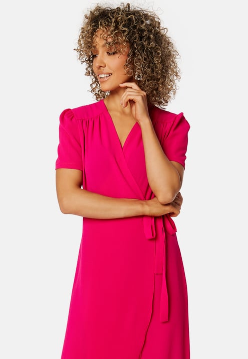 John Zack Short Sleeve Wrap Dress