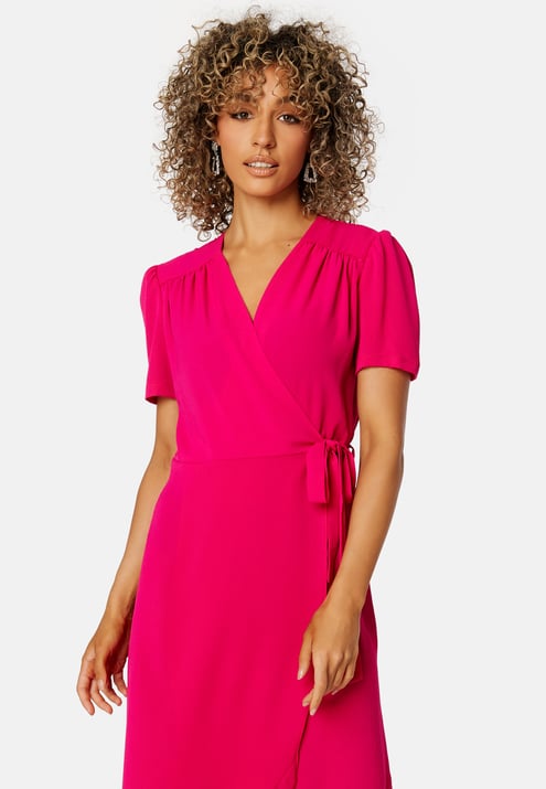John Zack Short Sleeve Wrap Dress