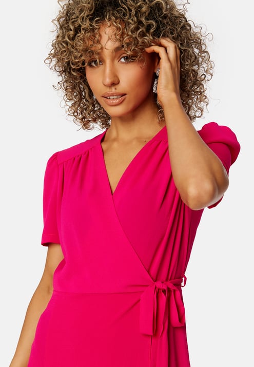 John Zack Short Sleeve Wrap Dress