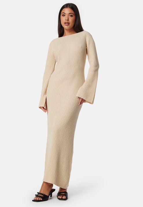 Josefin Lavold X Bubbleroom Josefin Deep Back Maxi Knit Dress