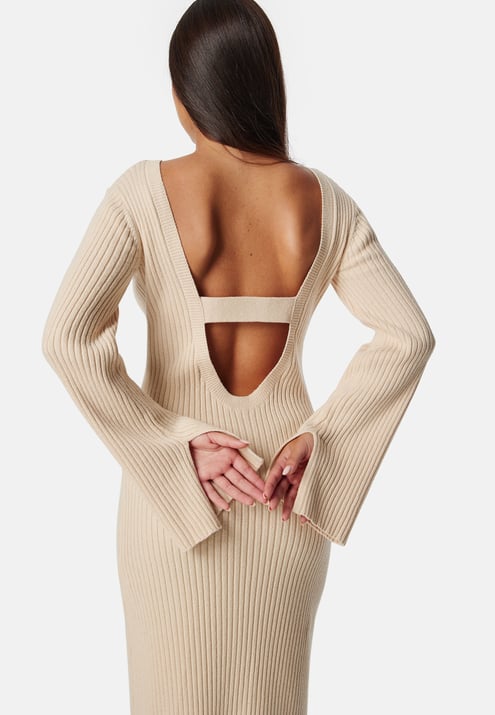 Josefin Lavold X Bubbleroom Josefin Deep Back Maxi Knit Dress