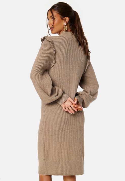 Object Collectors Item Malena L/S Ruffle Knit Dress