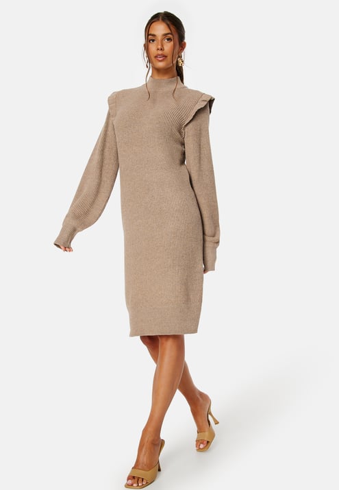 Object Collectors Item Malena L/S Ruffle Knit Dress