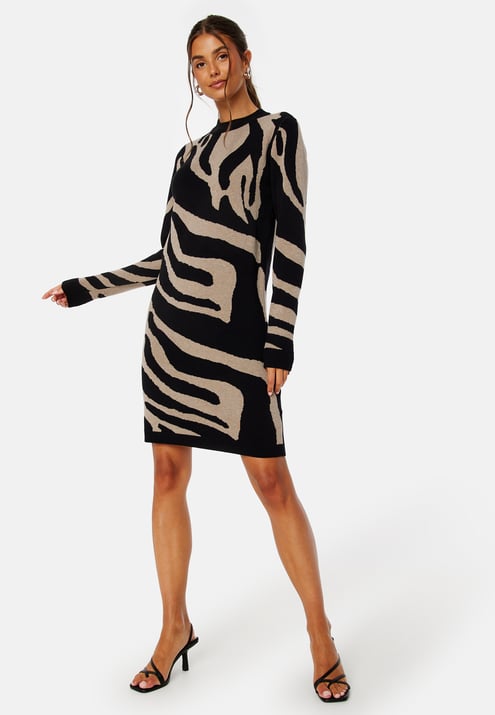 Object Collectors Item Ray L/S Knit Dress AOP