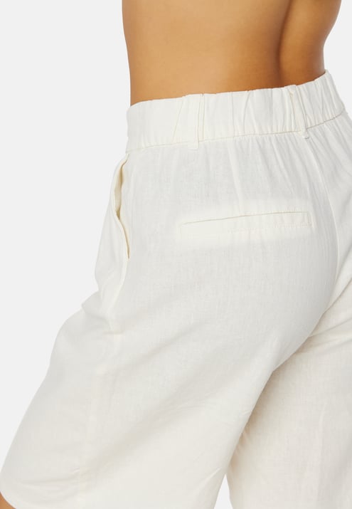 ONLY Caro HW Wide Linen Blend Shorts