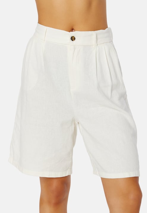 ONLY Caro HW Wide Linen Blend Shorts
