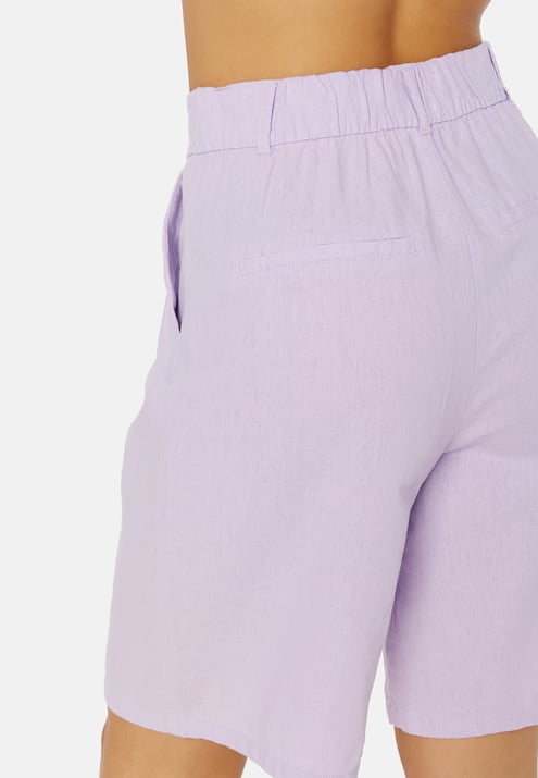 ONLY Caro HW Wide Linen Blend Shorts