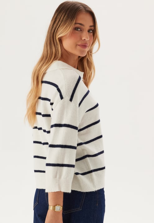 Pieces Pcmikela 3/4 V-NECK POLO KNIT 
