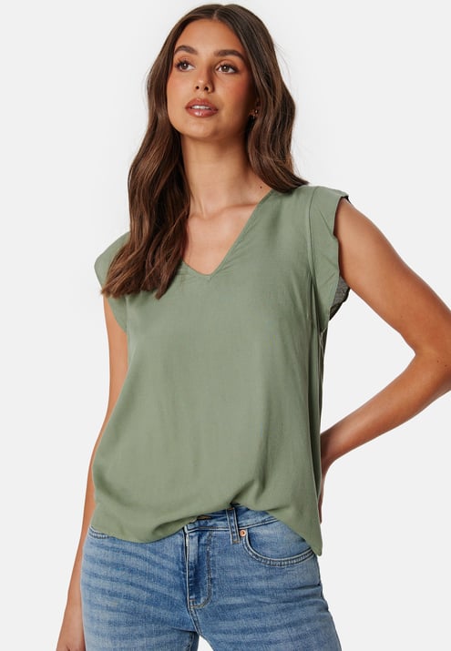 Pieces Pcnya SL V-Neck Top
