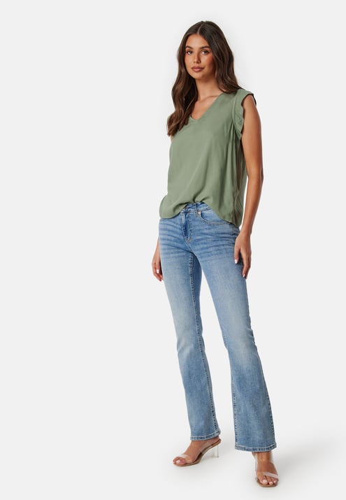 Pieces Pcnya SL V-Neck Top