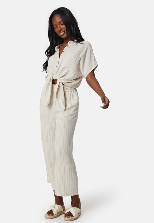 Pieces Pcvinsty Linen Tie Shirt