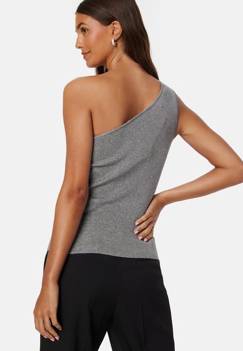 SELECTED FEMME Lura Lurex One Shoulder Knit Top