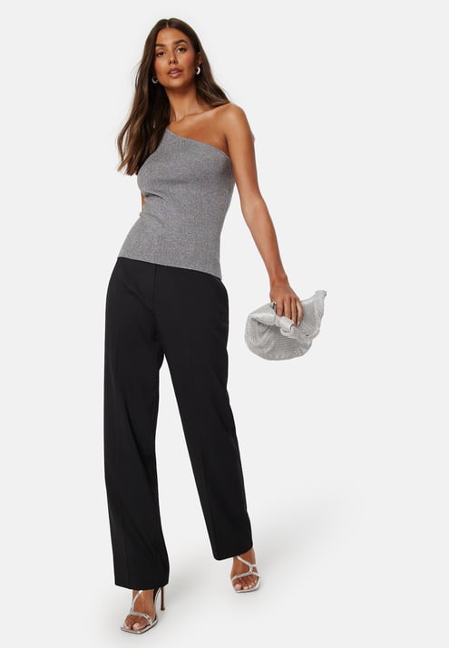 SELECTED FEMME Lura Lurex One Shoulder Knit Top