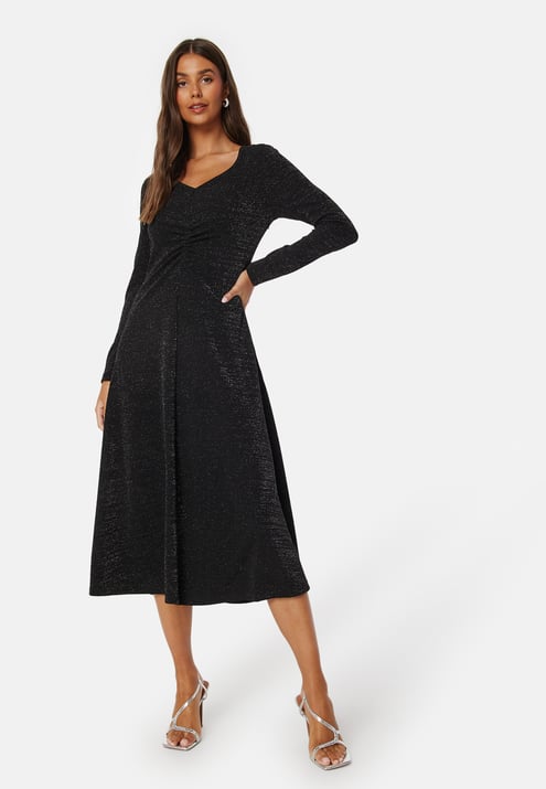 SELECTED FEMME Rue LS Midi Glitter Dress