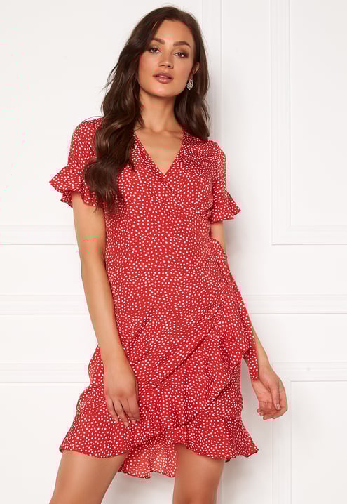 VERO MODA Henna 2/4 Wrap Frill Dress