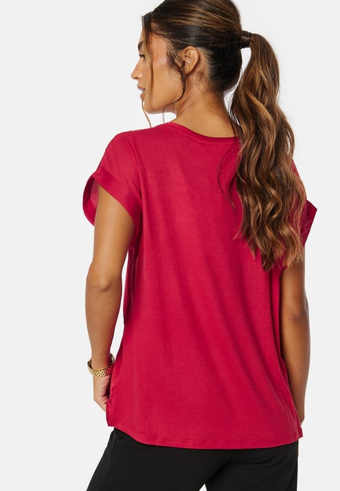 VILA Viellette S/S Satin Top