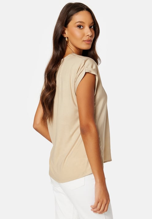 VILA Viellette S/S Satin Top