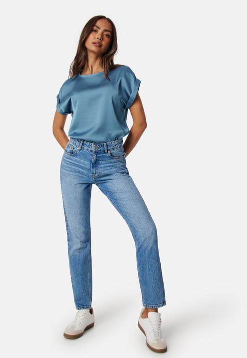 VILA Viellette S/S Satin Top