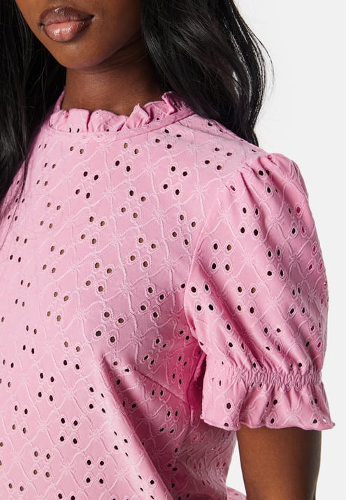 VILA Vikawa S/S Flounce Top
