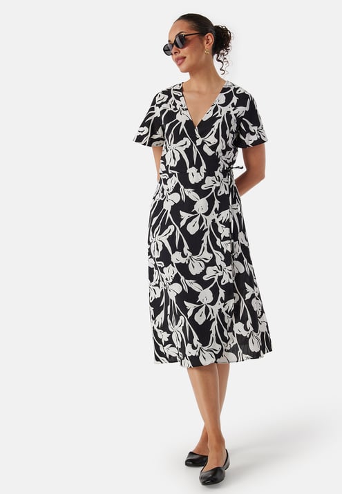 VILA Vilovie S/S Wrap Midi Dress