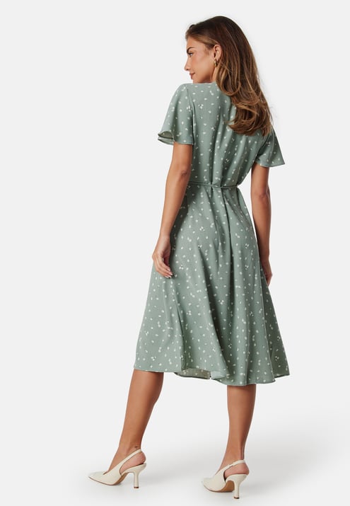 VILA Vilovie S/S Wrap Midi Dress