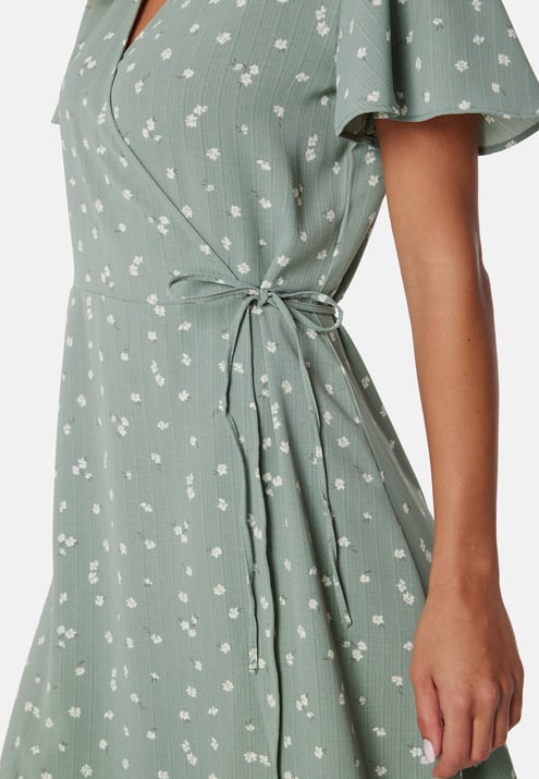 VILA Vilovie S/S Wrap Midi Dress