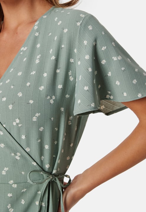 VILA Vilovie S/S Wrap Midi Dress