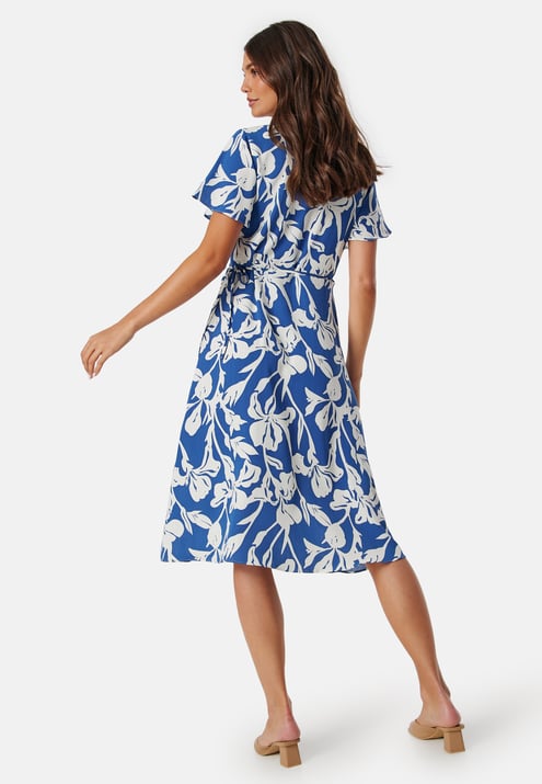 VILA Vilovie S/S Wrap Midi Dress