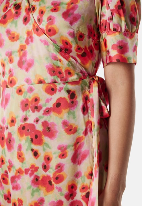 VILA Naria S/S Wrap Midi Dress