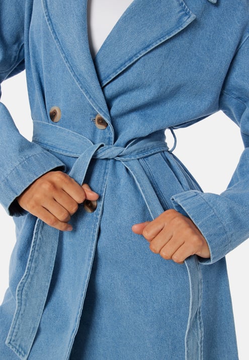 VILA Vici doublebreasted L/S denim trenchcoat