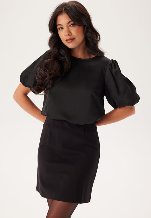 VILA Viellette 2/4 SATIN PUFF TOP S
