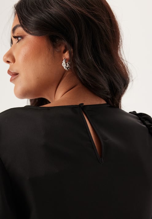 VILA Viellette 2/4 SATIN PUFF TOP S