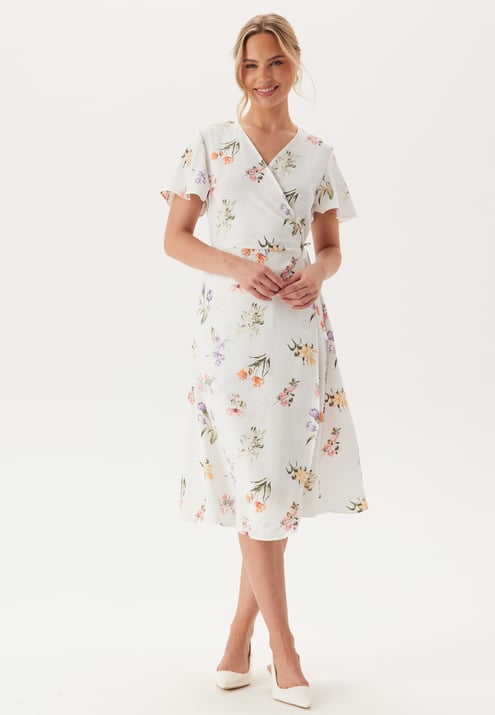 VILA Vilovie S/S Wrap Midi Dress