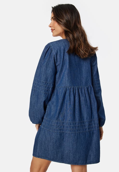 VILA Virowie L/S V-Neck denim dress