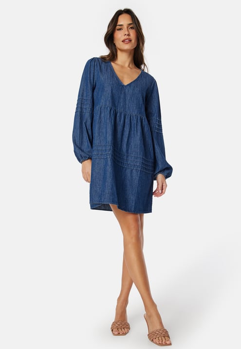VILA Virowie L/S V-Neck denim dress