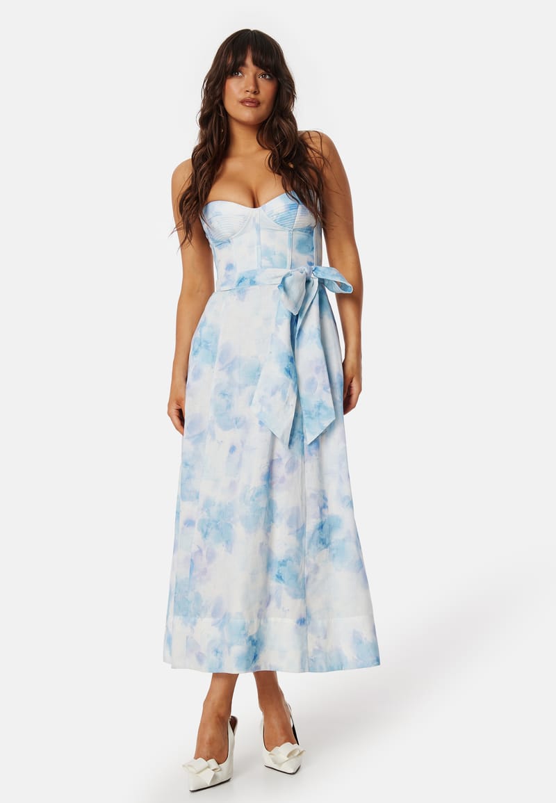 Bardot Vibrant tie dye midi dress