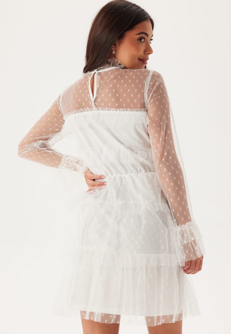 BUBBLEROOM Dotted Mesh L/S Dress