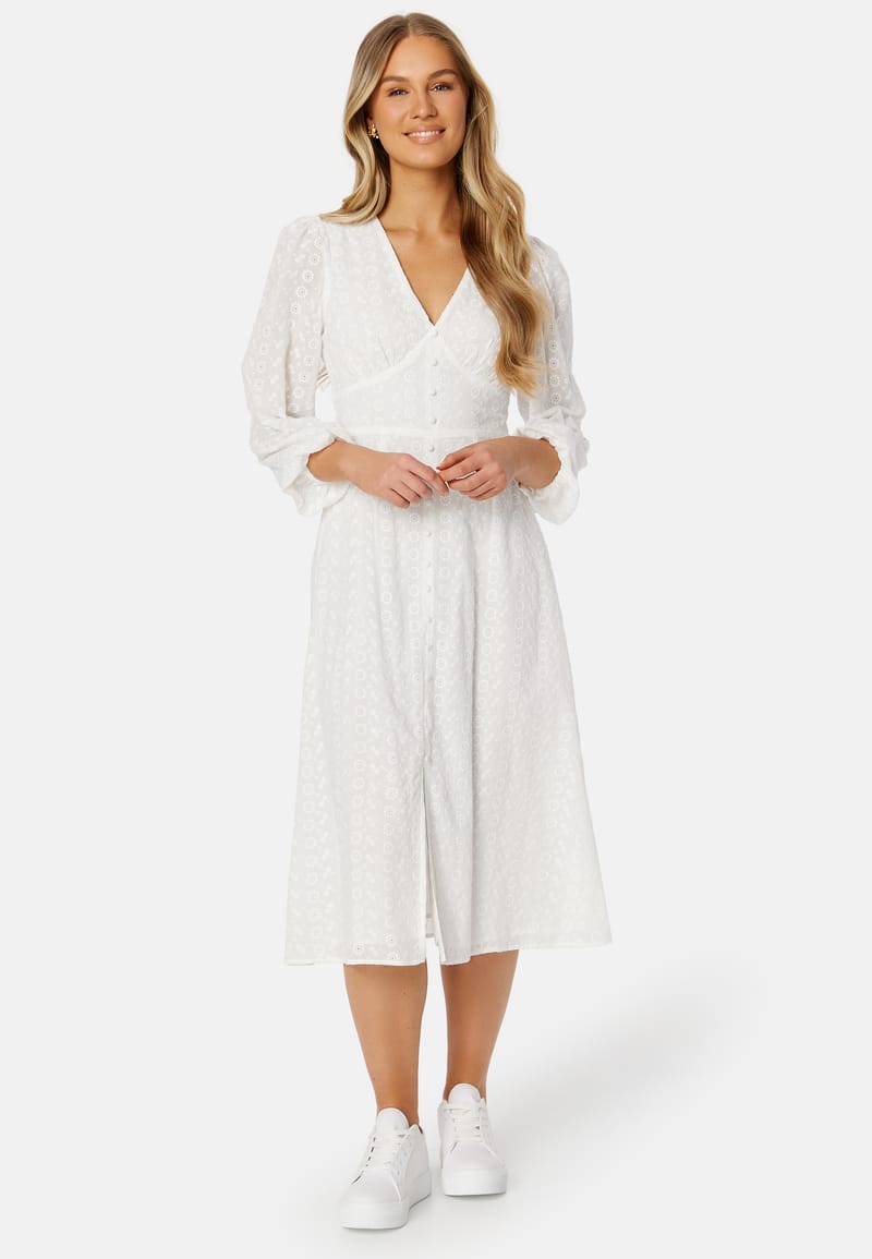 BUBBLEROOM Broderi Anglaise Midi Dress