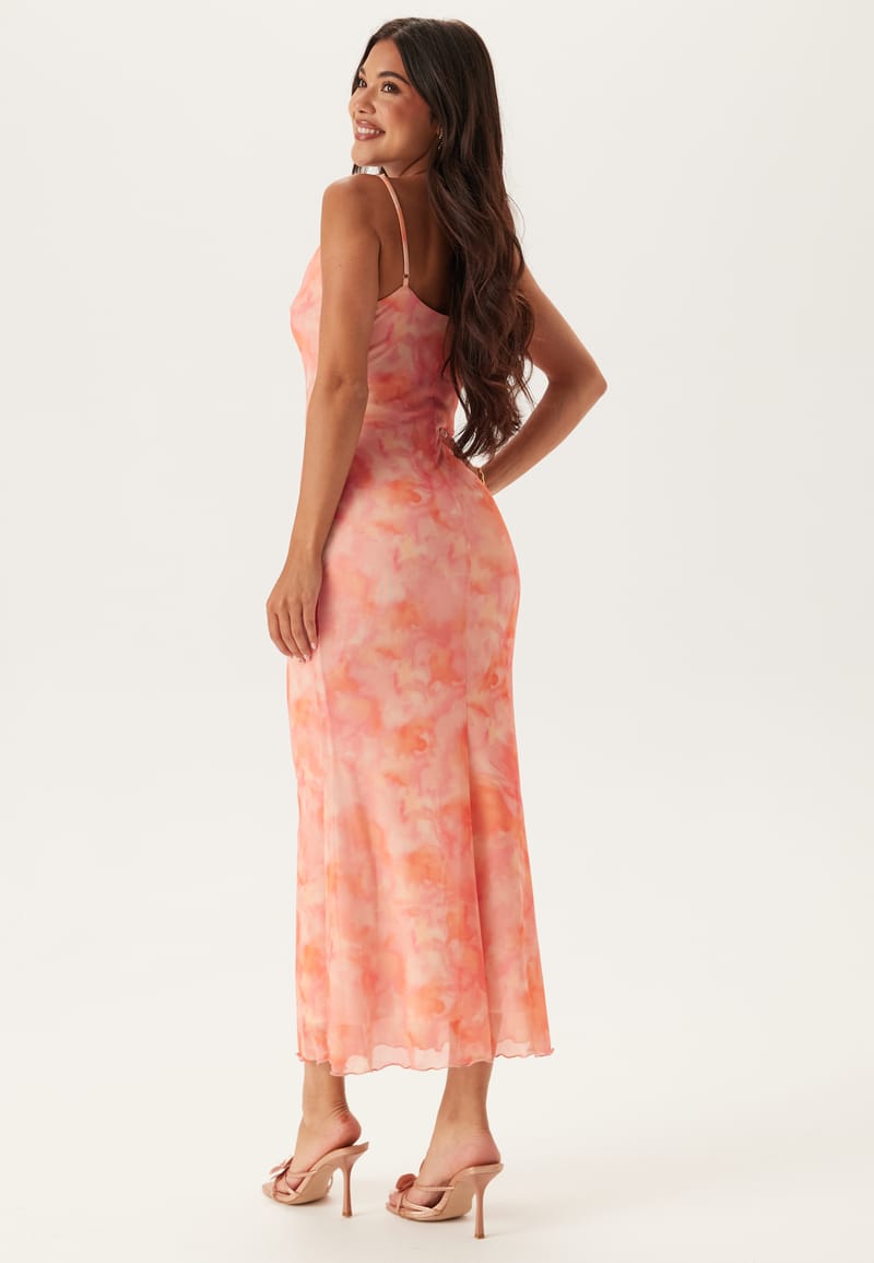 Bubbleroom Occasion Cowl Neck Mesh Dress