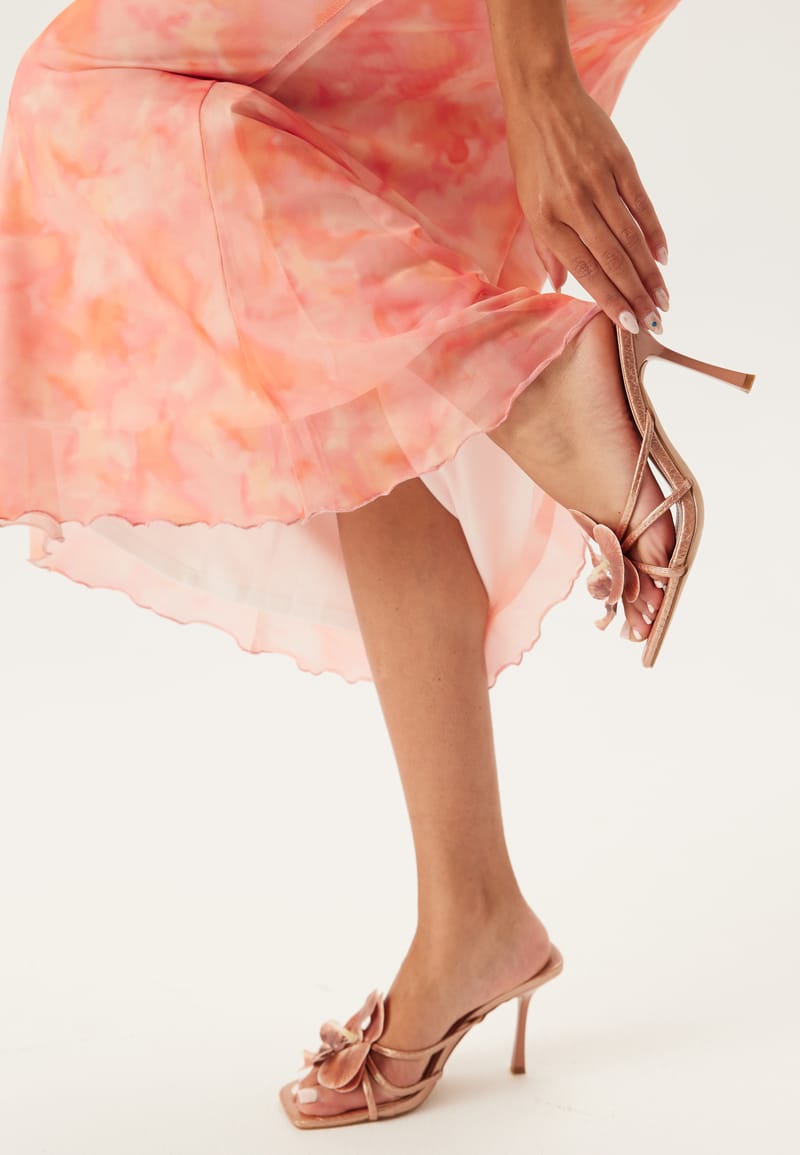 Bubbleroom Occasion Cowl Neck Mesh Dress