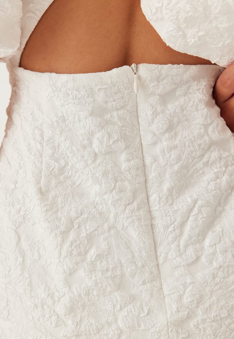 Bubbleroom Occasion Jacquard Bow Short Dress