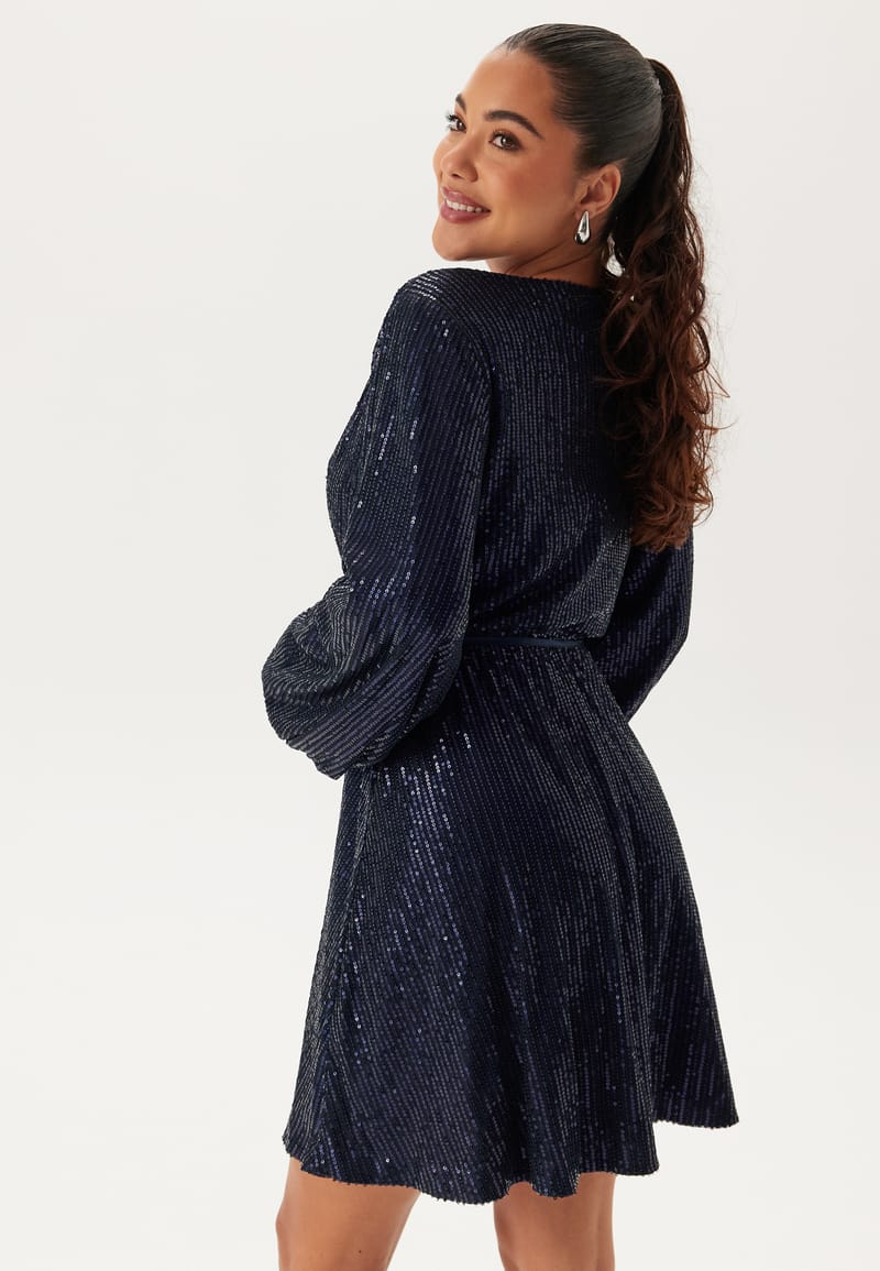 Bubbleroom Occasion Sequin Balloon Sleeve Dress