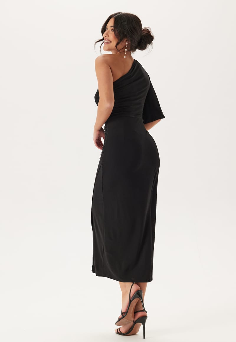 Bubbleroom Occasion Soft Ruched One Shoulder Midi Dress