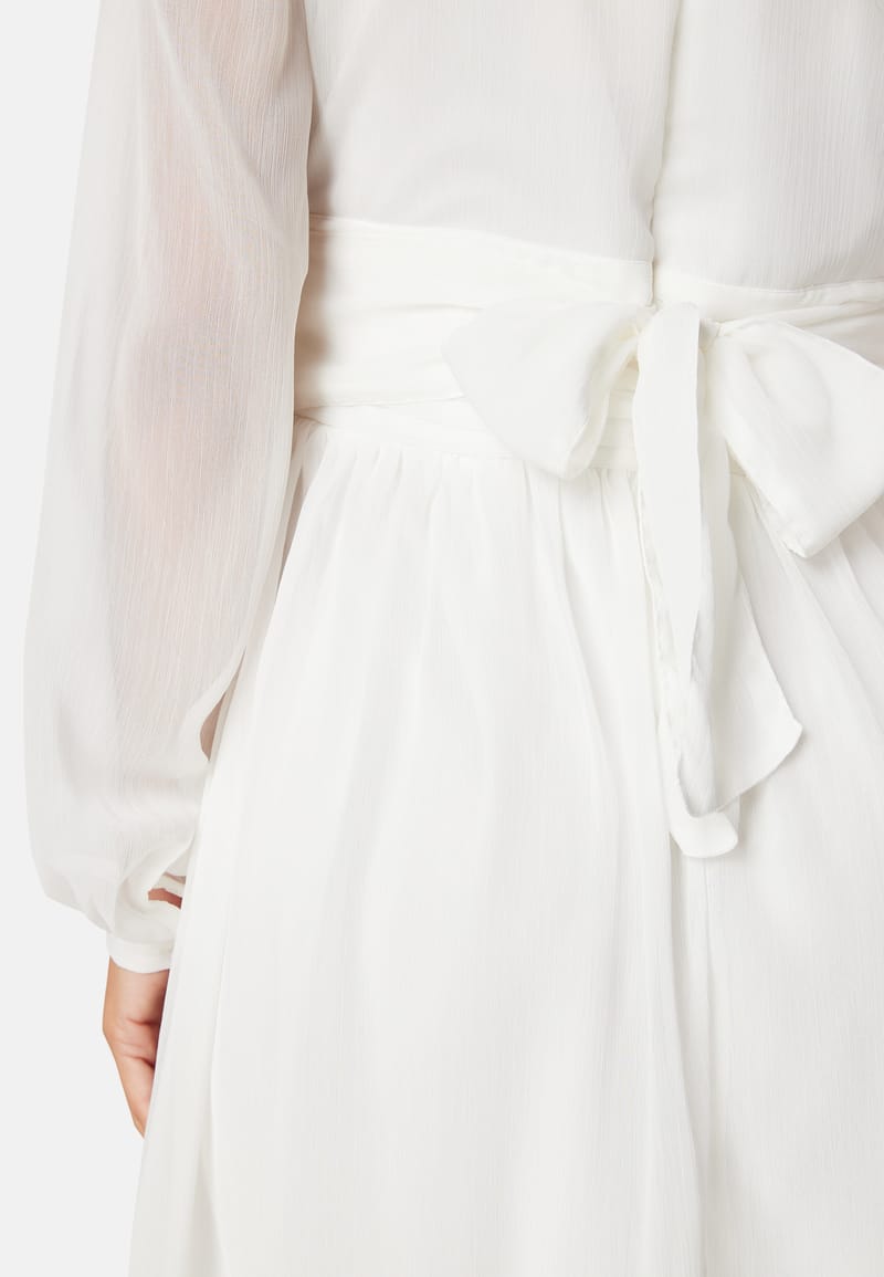 Bubbleroom Occasion Tie Back L/S Chiffon Dress