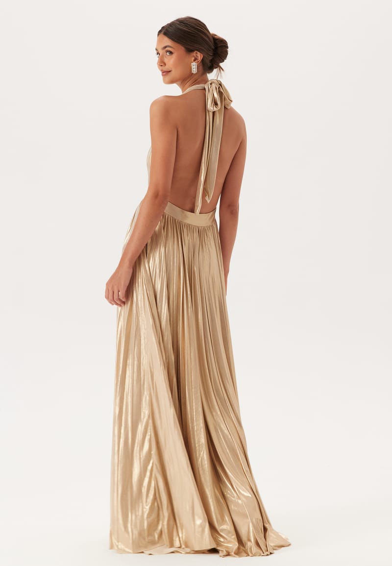 Goddiva Deep V Neck Metallic