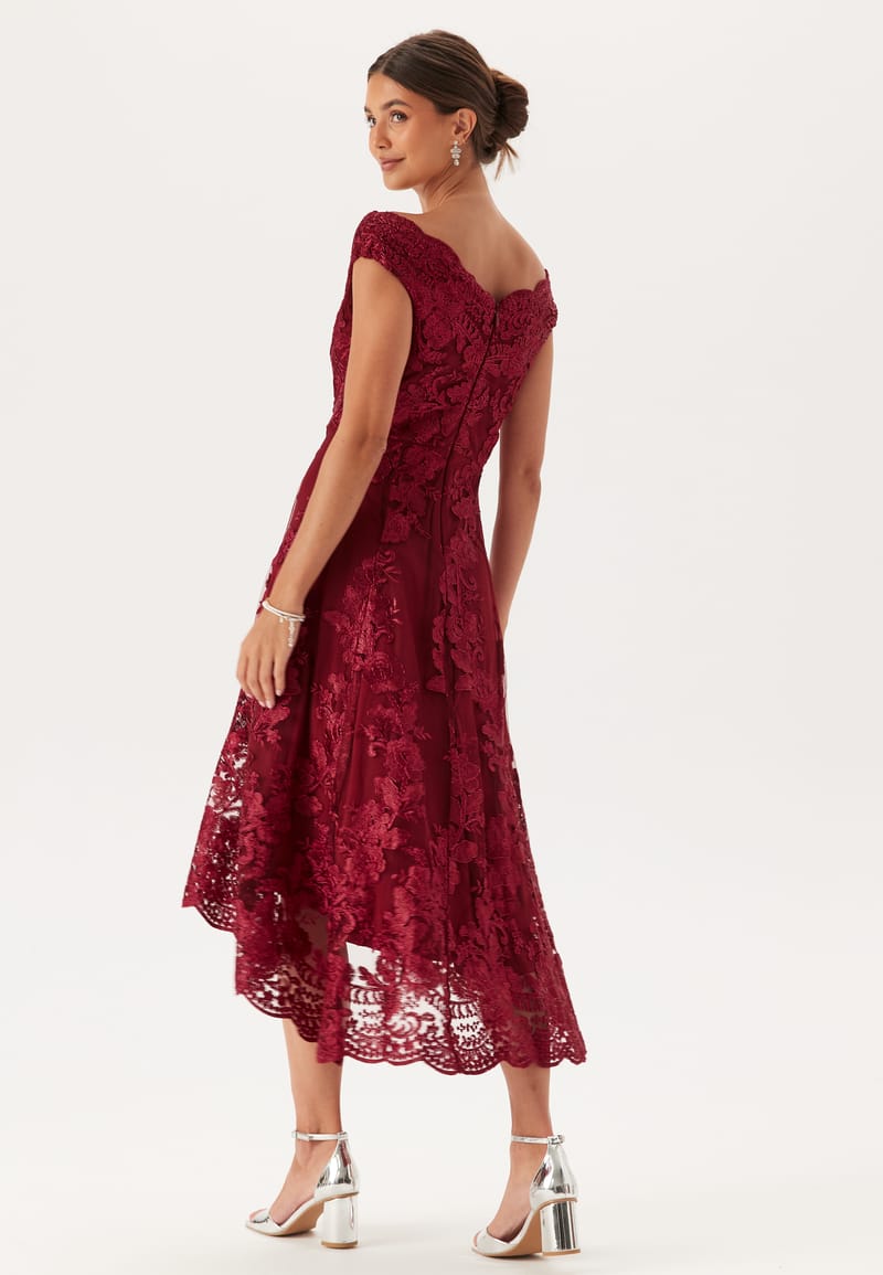 Goddiva Embroidered Lace Dress