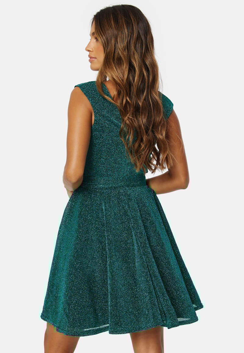 Goddiva Lurex Skater Dress